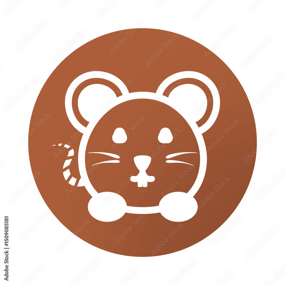 brown rat circle icon brown rat circle icon