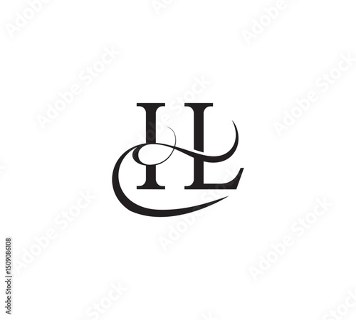 hl letter logo, hl luxury logo, hl initials vector logo design