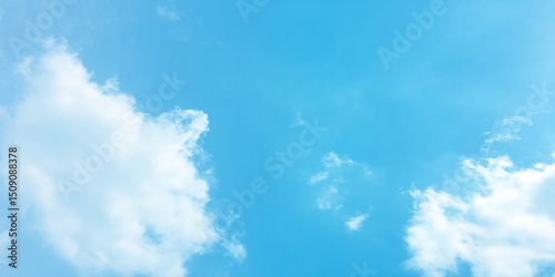 Blue soft sky clouds, light bright sunny, crystal effect background image, a storm canvas, Fresh air weather atmosphere, sunlight, landscape,  