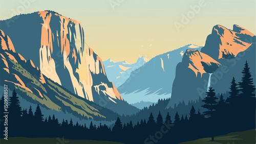 Yosemite Valley Sunrise: Majestic National Park Landscape