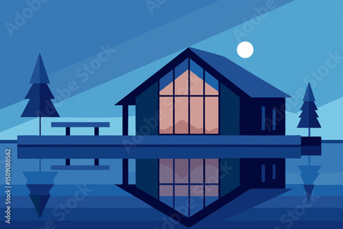 house in the night