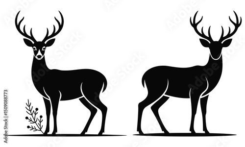 silhouette of deer