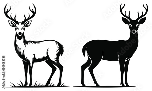 deer silhouette vector