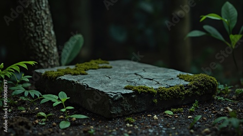 moss on the stone