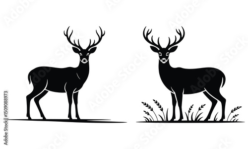 deer silhouette vector