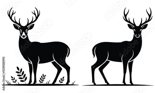 silhouette of a deer
