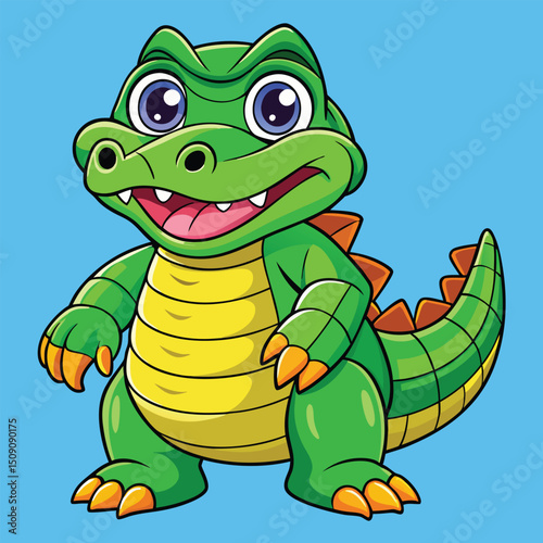 cartoon crocodile with a smile
