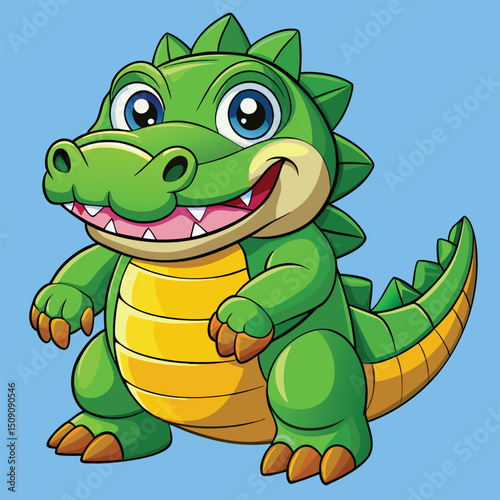 cartoon crocodile with a smile