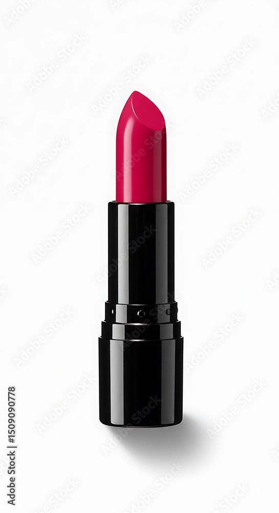 Obraz premium A vibrant fuchsia lipstick in a black tube