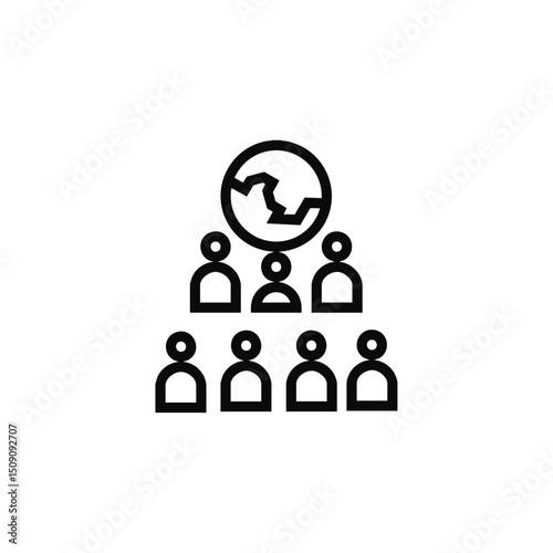Social science icon logo flat vector design