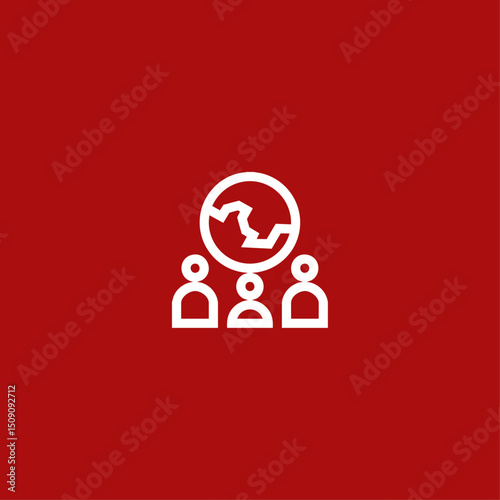 Social science icon logo flat vector design