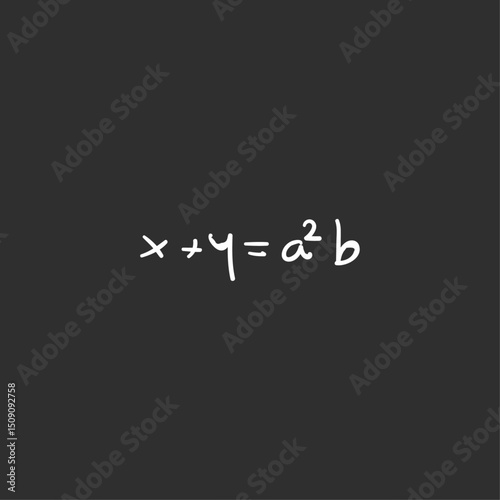 Mathematical equation icon logo flat vector design