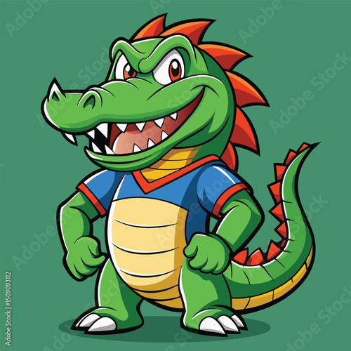 cartoon crocodile with a smile