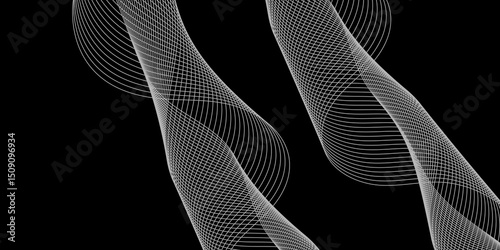 Abstract white background with a glowing abstract waves. Abstract wave element for design. Digital frequency track equalizer, Futuristic background design. Long exposure, Light painting photography.