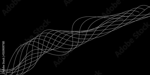 Abstract white background with a glowing abstract waves. Abstract wave element for design. Digital frequency track equalizer, Futuristic background design. Long exposure, Light painting photography.