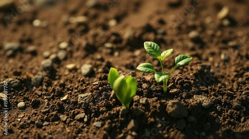 small plants growing