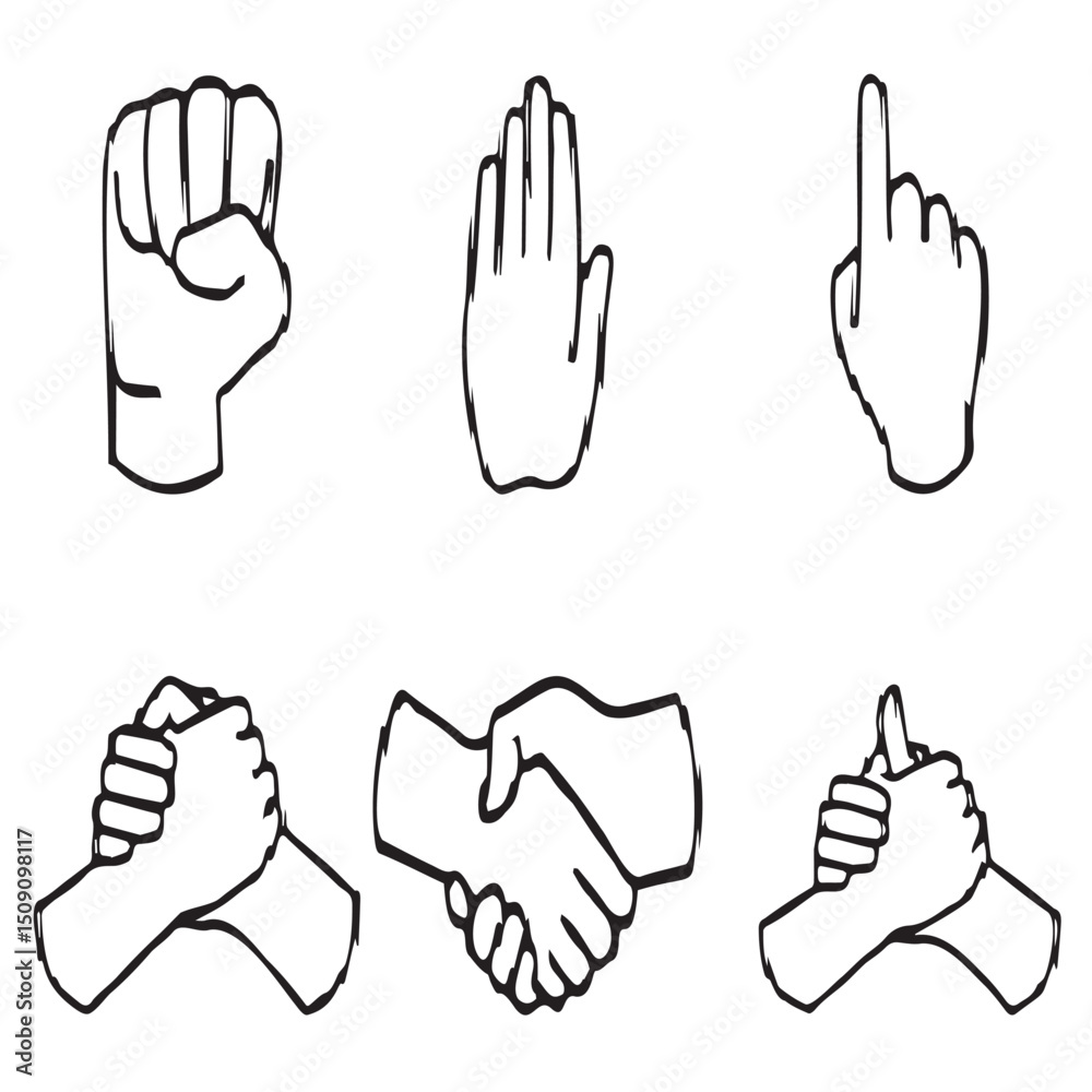 Fototapeta premium Hand Group Vector Design