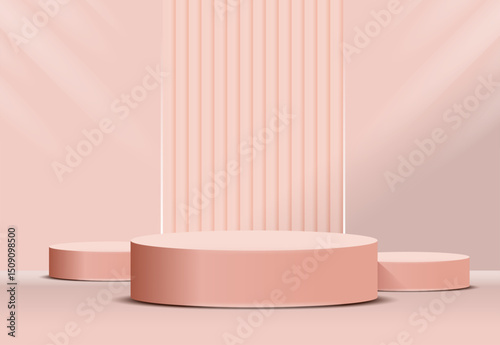 3d rendered empty display podium Minimal scene for product display presentation