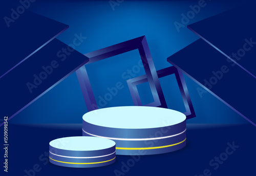 3d rendered empty display podium Minimal scene for product display presentation