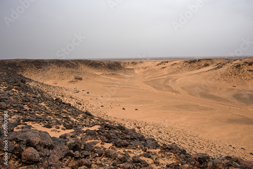 Tableau sur toile Paysage de la structure de Richat dans l'Adrar en Mauritanie