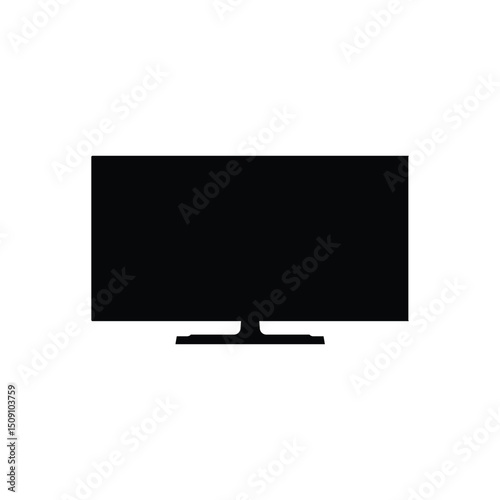 Curved Gaming Monitor and TV Silhouette Vector  for Tech Logos Electronics Retail Designs and Modern Digital Interfaces