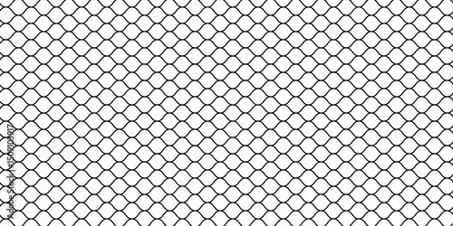 Curved net pattern. Seamless design for sportswear or equipment like soccer goals, volleyball nets, basketball hoops, hockey nets, and athletic gear
