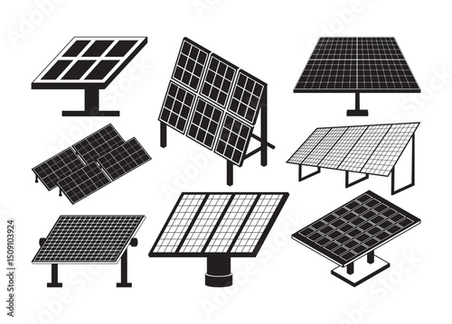 Solar Panel vector, Solar Panel clipart, Solar Panel silhouette