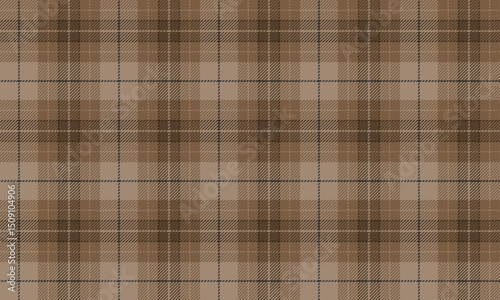 Seamless plaid pattern, beige, brown, classic warm feel, suitable for textiles, clothing, skirts and pants, create a unique and timeless style, vector illustration.