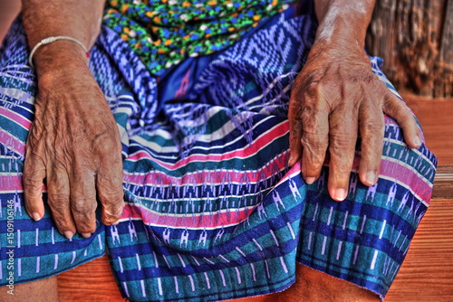Close up Oldman Hand and foot
