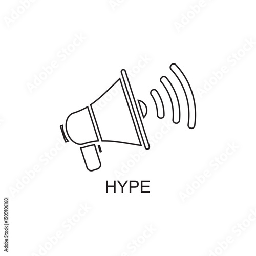 hype icon , promote icon vector