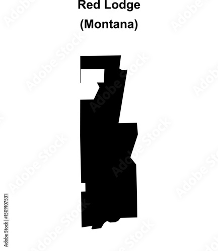 Red Lodge (Montana) blank outline map