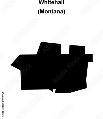 Whitehall (Montana) blank outline map