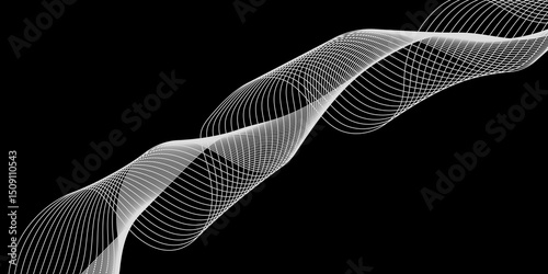Abstract white background with a glowing abstract waves. Abstract wave element for design. Digital frequency track equalizer, Futuristic background design. Long exposure, Light painting photography.