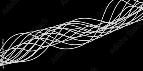 Abstract white background with a glowing abstract waves. Abstract wave element for design. Digital frequency track equalizer, Futuristic background design. Long exposure, Light painting photography.