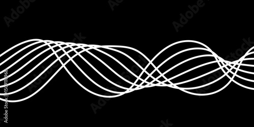 Abstract white background with a glowing abstract waves. Abstract wave element for design. Digital frequency track equalizer, Futuristic background design. Long exposure, Light painting photography.