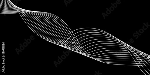 Abstract white background with a glowing abstract waves. Abstract wave element for design. Digital frequency track equalizer, Futuristic background design. Long exposure, Light painting photography.