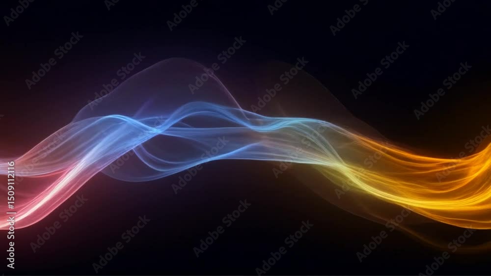 Flowing Light Abstract: Dynamic Wave of Color on Black Flowing Light Abstract: Dynamic Wave of Color on Black