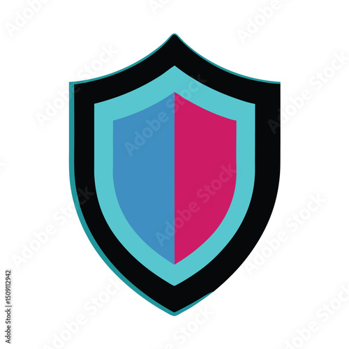 Abstract Vector Shield Icon  Security, Protection, Safety, Privacy, and Defense Symbol