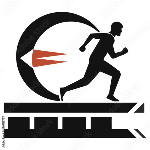 Basketball player silhouette vector illustration showing athletic movement and competition