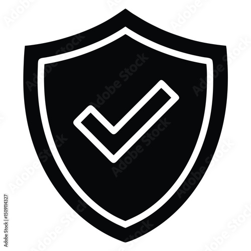 Secure Verified Protection Shield Icon  High-Quality Vector EPS Graphic for Websites and Applications