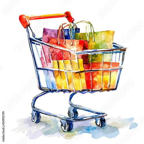Return Policy, watercolor painting vector, high quality, isolated on a white background.