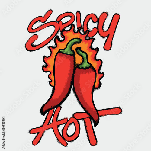 red chili peppers Urban Streetwear t shirt design