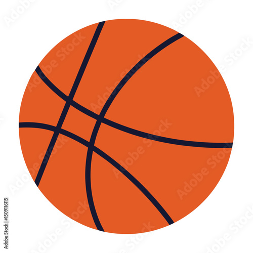 High-Quality Vector Illustration of a Classic Orange Basketball, Perfect for Sports Designs and Projects