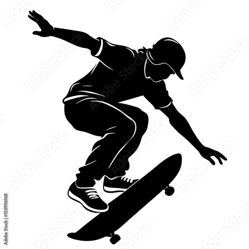 vector illustration of a skateboarder