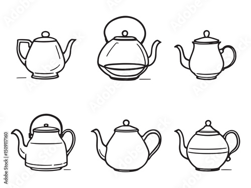 Minimalist Teapot Outline Design