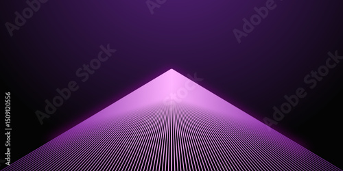 Abstract Geometric Wireframe Tunnel Structure Fly Through Background.