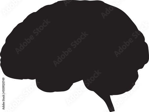 Brain Silhouette Vector Illustration