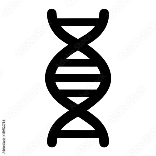 Stylized depiction of a DNA double helix structure on a white background
