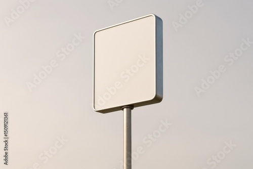Rotating sign with central pole mockup