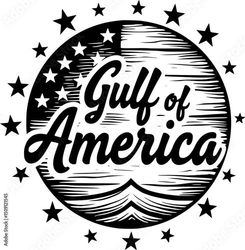 Gulf of America Textured Design Driftwood Flag